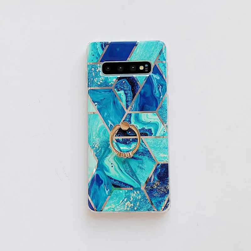 Роскошный Мраморный чехол для samsung Galaxy A70 A50 A40 подставка с бриллиантами держатель