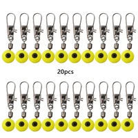 20pcs fishing connector fishing swivel connector sea fishing snap buckle rotating space bean connector
