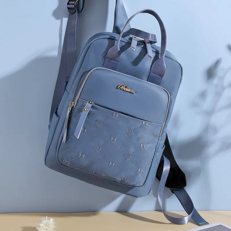 

Fashion Multi-pocket Girls School Backpack High Quality Durable Fabric Laptop Backpack Pretty Style Women Travel Backpack SAC