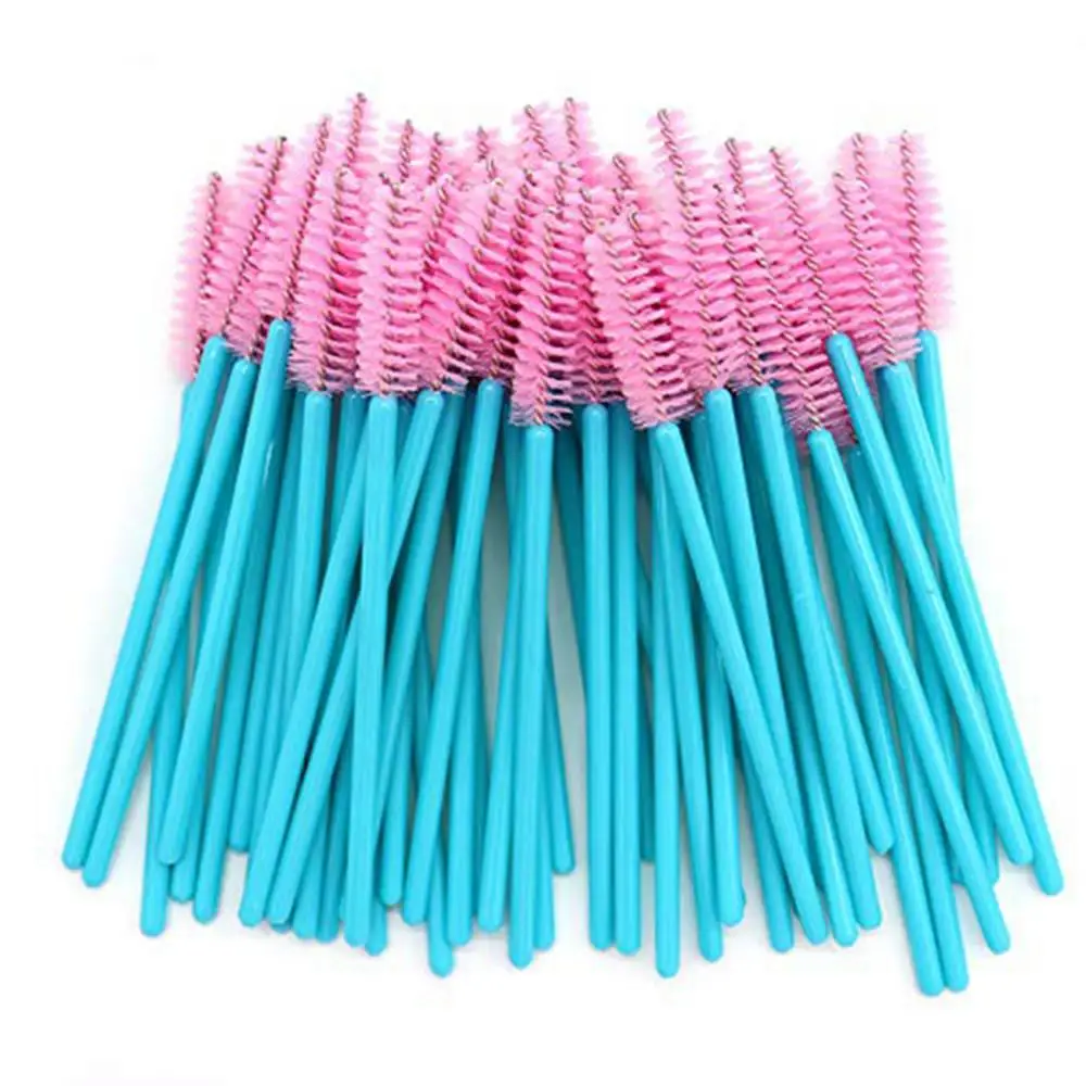 

New 50Pcs Eyelash Extension Disposable Shiny Eyebrow Brush Mascara Wands Applicator Lash Cosmetic Brushes Beauty Makeup Tool