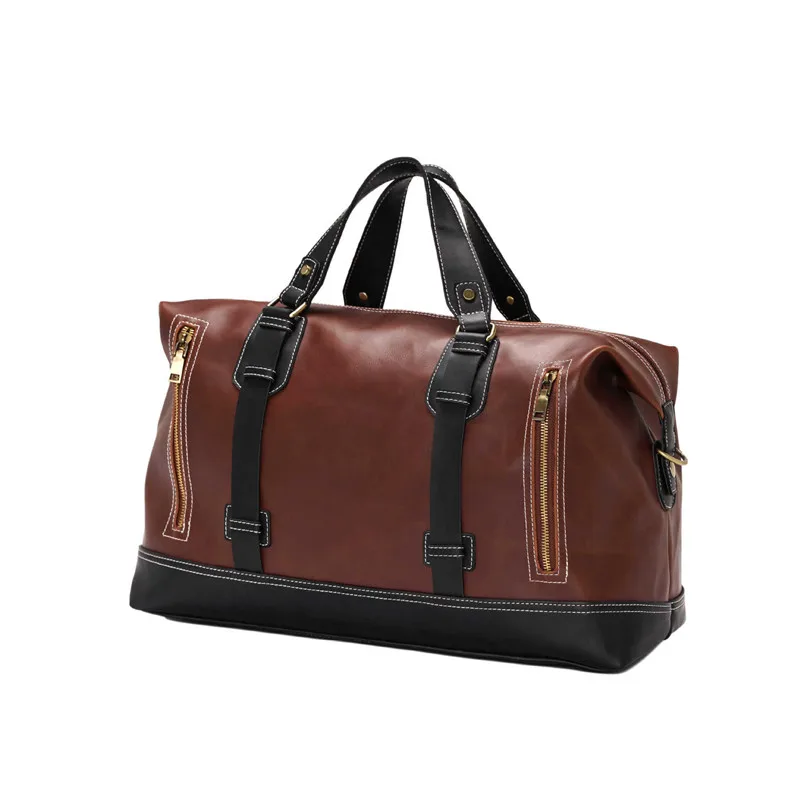 Fashion Men's Travel Bags Luggage Waterproof Suitcase Duffel Bag Big Large Capacity Casual High-Capacity PU Leather Handbag | Багаж и