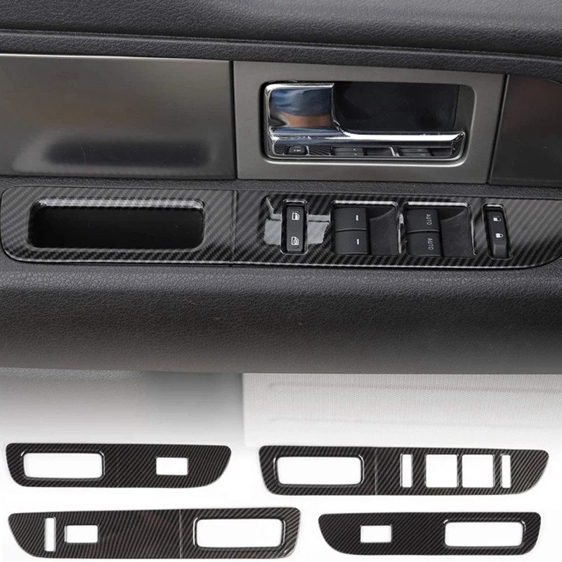 

Car Window Lift Switch Panel Decoration Frame Cover Trim for Ford F150 2009-2014 Accessories