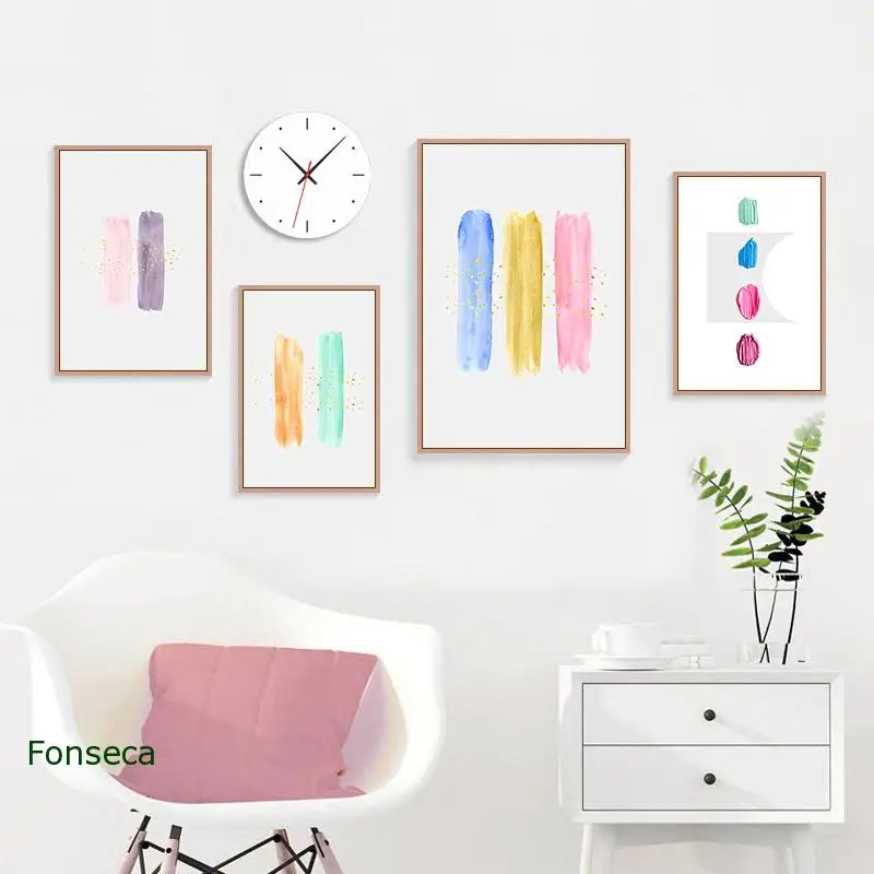 

Современный декоративный постер для макияжа для девушек, Минималистичная акварельная картина на холсте, Скандинавская Настенная картина д...