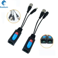 5pairs bnc to rj45 passive video balun adapter with power connector balun transceiver for cctv cameras
