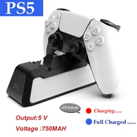 dual fast charger for ps5 wireless controller usb 3 1 type c charging cradle dock station for sony playstation5 joystick gamepad