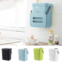 hanging small trash can with lid under sink for kitchen food waste bin kitchen compost bin for counter top
