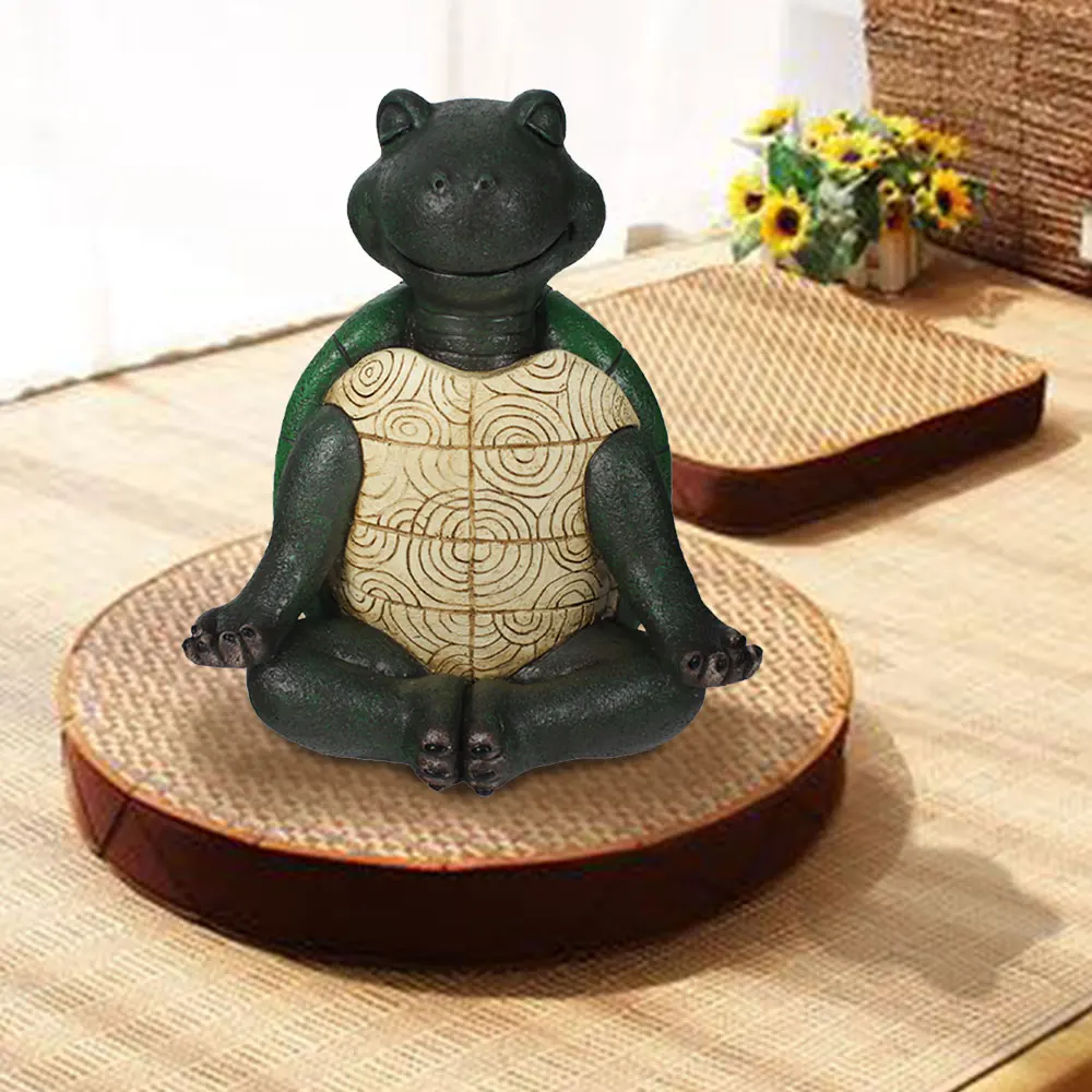 

8.5 Inches Meditation Tortoise Ornament for Home, Desktop Decor, Garden and Outdoor Decor, Patio Lawn & Garden Sculpture Home Gi