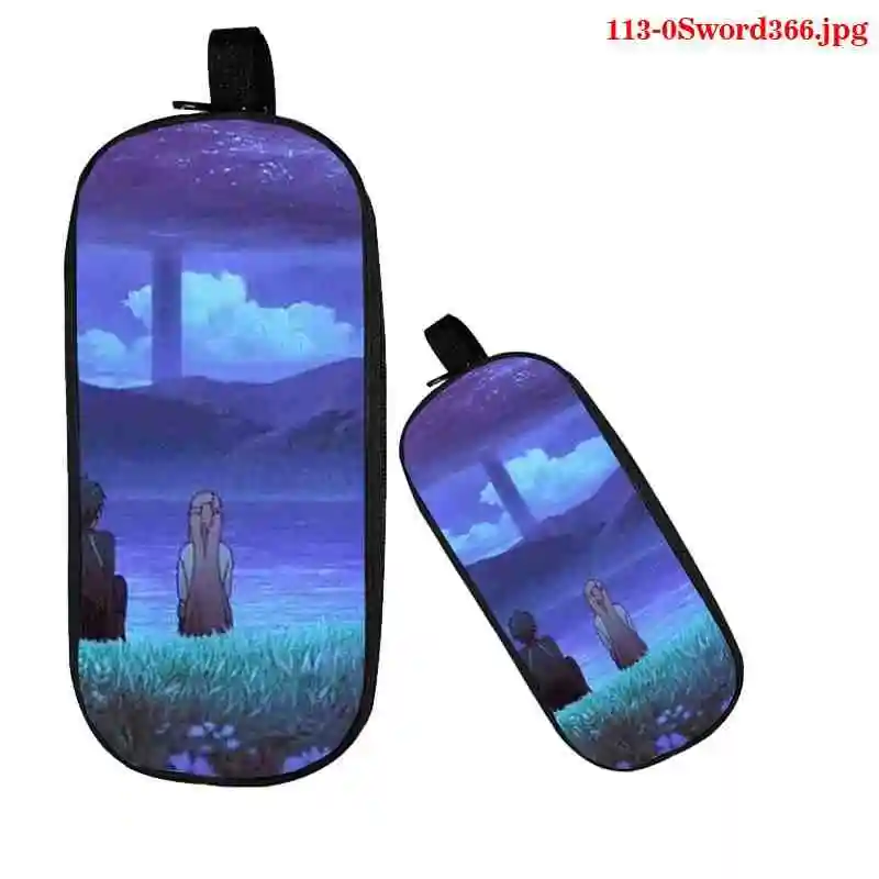 

Anime Student Backpack Pencil case Blade Backpack Sword Art Onlinecasual School Bag Backpack Satchel Pen Bag Kids kawaii penbag