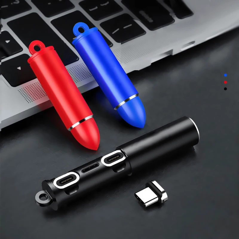 Портативная Магнитная коробка с разъемами USB type C, наконечники для адаптера, металлическая коробка для хранения, для iPhone Micro usb type C, магнитный кабель для зарядного устройства