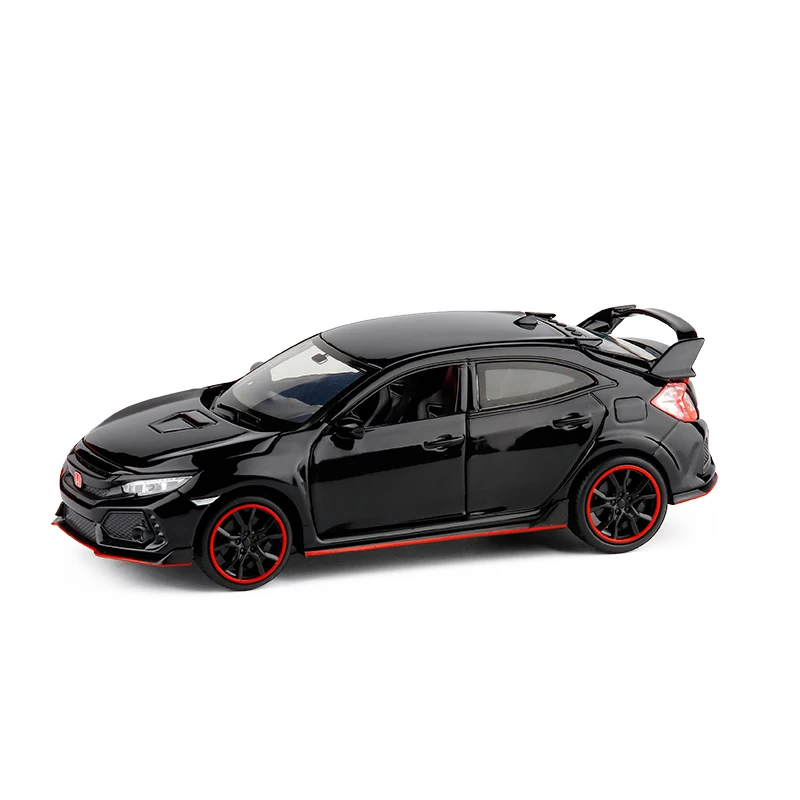 Новинка 1:32 HONDA CIVIC TYPE-R литые игрушечные машинки модель автомобиля со звуковым светом коллекционная машинка игрушки для детей подарок игрушки