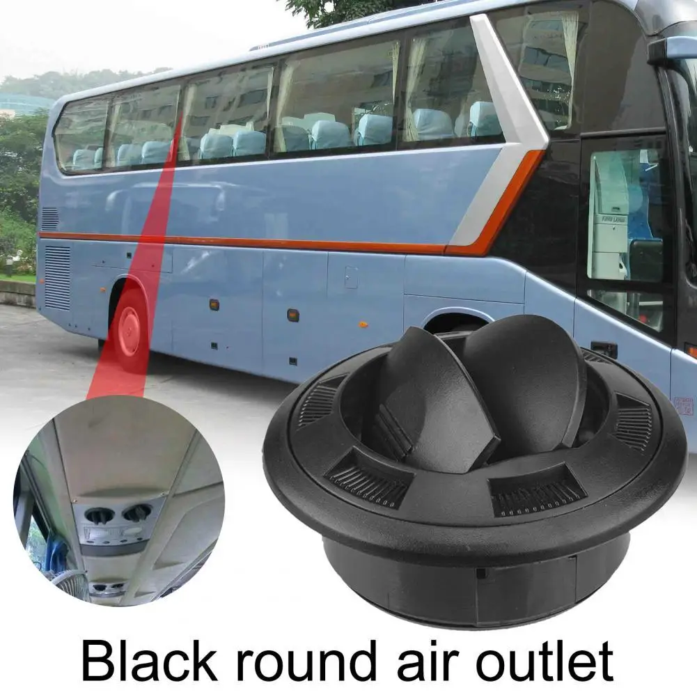 

Lightweight Practical Dia 75mm Air Conditioner Outlet Replacement Black Air Conditioner Vent Standard for Bus