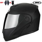 Мотоциклетные шлемы, шлем для скутера, мотоцикла, двойные очки, 2 подарка