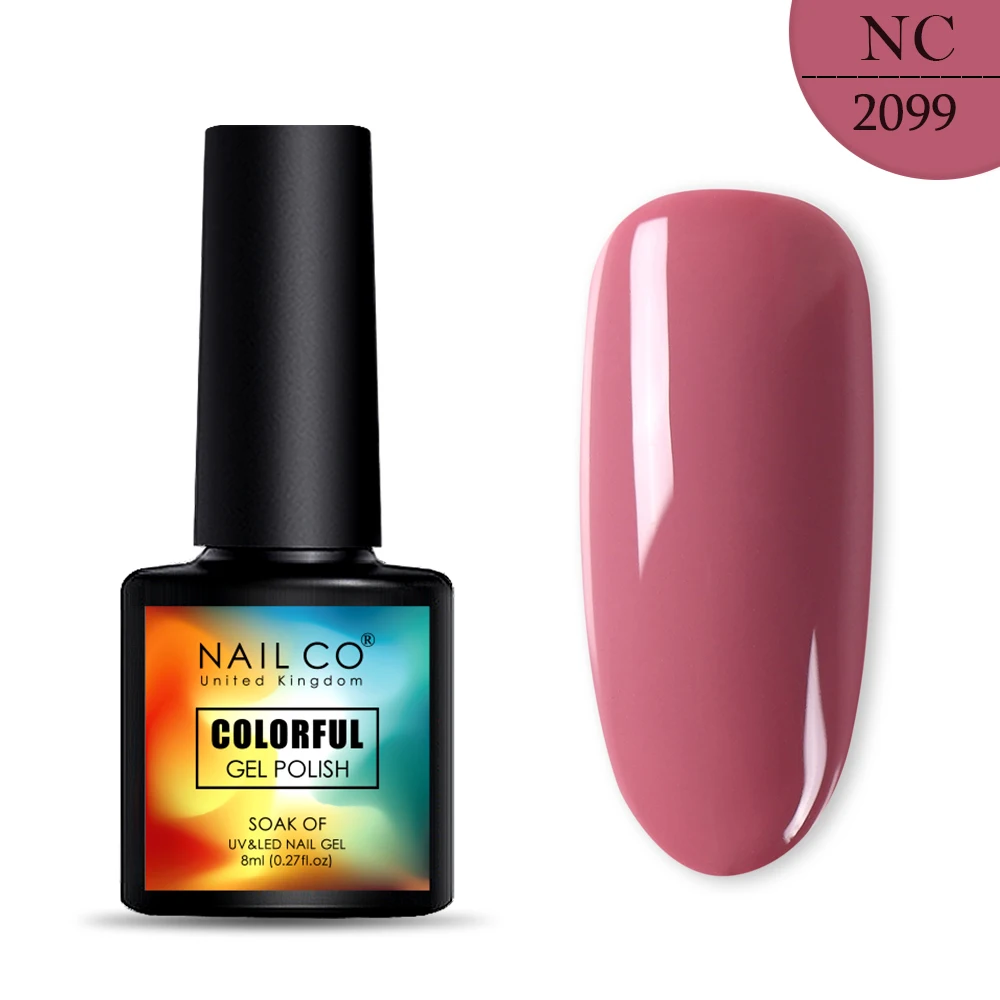 2099 NAILCO, новинка, 8 мл, 130 цветов, светодиодный Гель-лак для ногтей УФ гель для ногтей, салонный домашний лак, Гель-лак, гибридный, впитывающий - Цвет: 2099