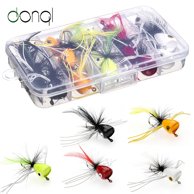 Воблеры для насекомых DONQL 15 шт. приманки ловли нахлыстом с заточенным крючком
