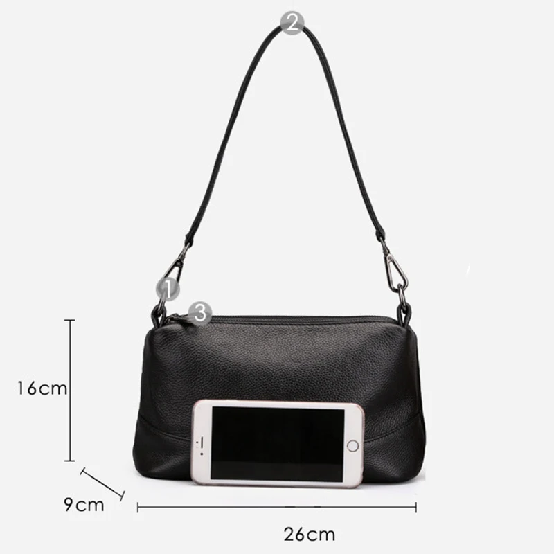 

Luxury Clutch Shoulder Crossbody Bags High Quality Cow Leather Ladies Bags Solid Color Small Flap Bag women handbag Designer
