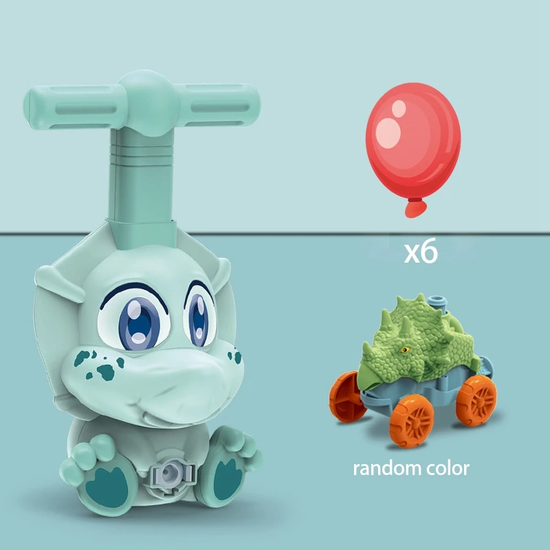 

Dinosaur Power Balloon Car Creativity Puzzle Air Power Balloon Launch Tower Toy Fun Gift for Children