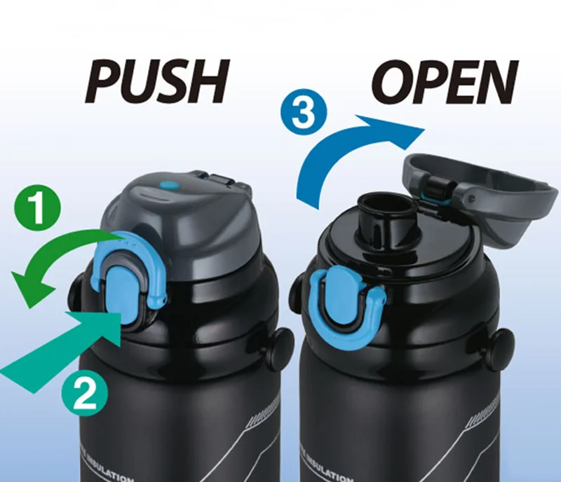 800 мл портативные бутылки для воды Термальность 304 нержавеющая сталь бутылка