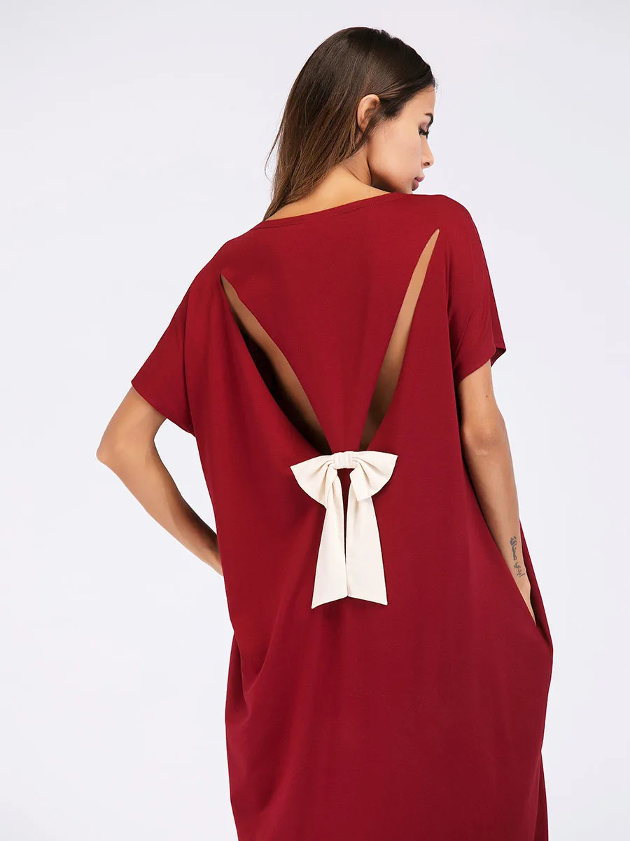 Мусульманское платье Мусульманская одежда с бантом Caftan Marocain Abaya Femme Musulman Длинное