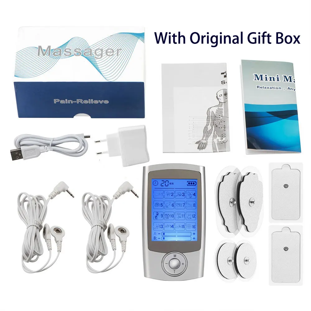 

Smart Health 16 Mode Digital Electronic Pulse Massager Muscle Stimulator Pain Relief Machine Electro Therapy Body Massage Device