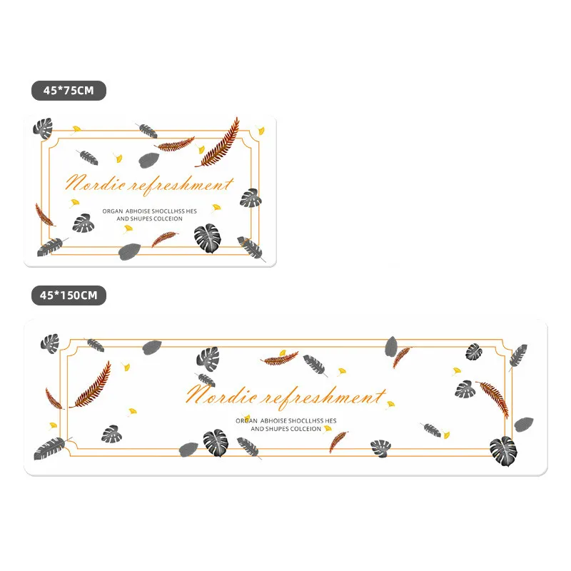 

Thicken PVC Kitchen Mats Waterproof Oil Proof Home Carpet Non-slip Floor Rugs Easy Clean Rectangle Rug Modern Doormat Hallway