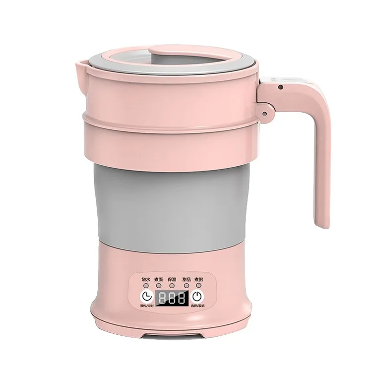 

Дорожный Портативный электрический чайник, Многофункциональный маленький чайник, дорожный складной походный чайник Hervidor, складные кухонн...