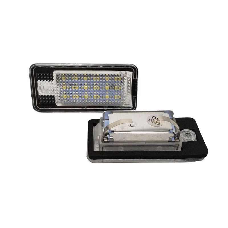 12V светильник номерного знака для Audi A3 S3 A4 S4 B6 B7 A6 C6 S6 A8 S8 RS4 RS6 Q7 CANBUS светодиодный