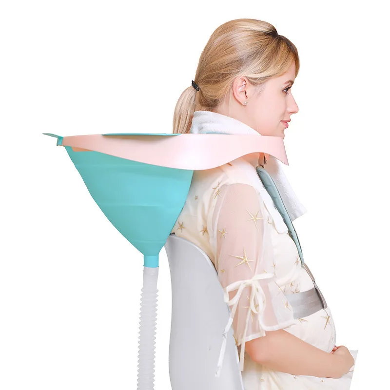 

Comfortable Shampoo Tool for Maternity Portable Foldable Sink with Hose Easy Washing Hair