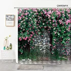 3D занавеска для душа в виде Розы, настенный Ландшафтный декор для ванной, занавеска для ванны, фон для дома, подвесная ткань, Товары для ванной