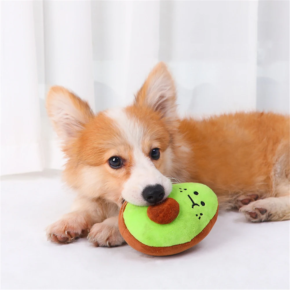 

Pet Chew Squeaky Toy Plush Stuffed Sound Fruits Puppy Clean Teeth Interactive Training Toy Cheap Squeaker Small Dog Toys