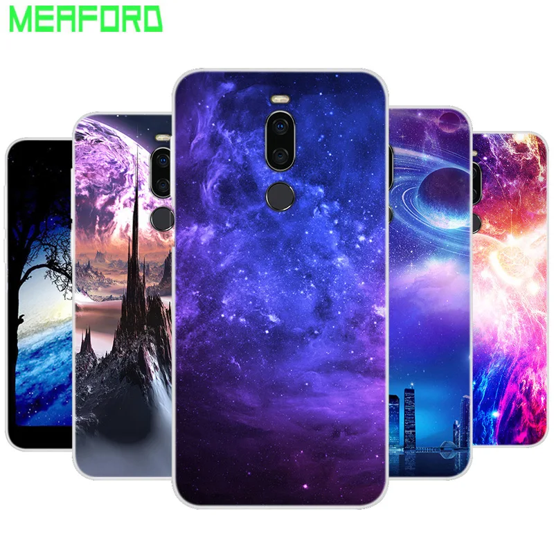 Силиконовый чехол для Meizu Note 8 телефона мягкий с принтом космоса M8 Прозрачный