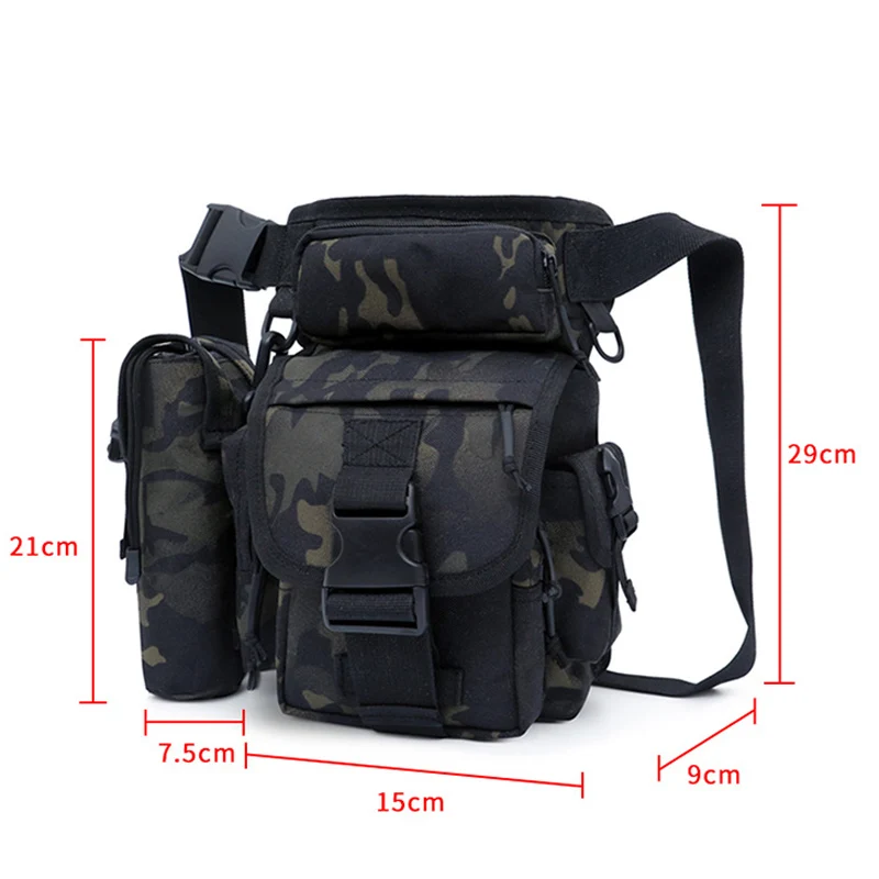 

Men's Tactical Waist Bag Camouflage Bag Travel Riding Fishing Bag Trend Diagonal Shoulder Bag Personalized Slingshot Leg Bag