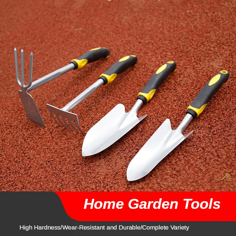

3 PCS Aluminum Garden Tool Set with gloves Multifunction Planting Gardening Shovels Gifts For Digging Weeding