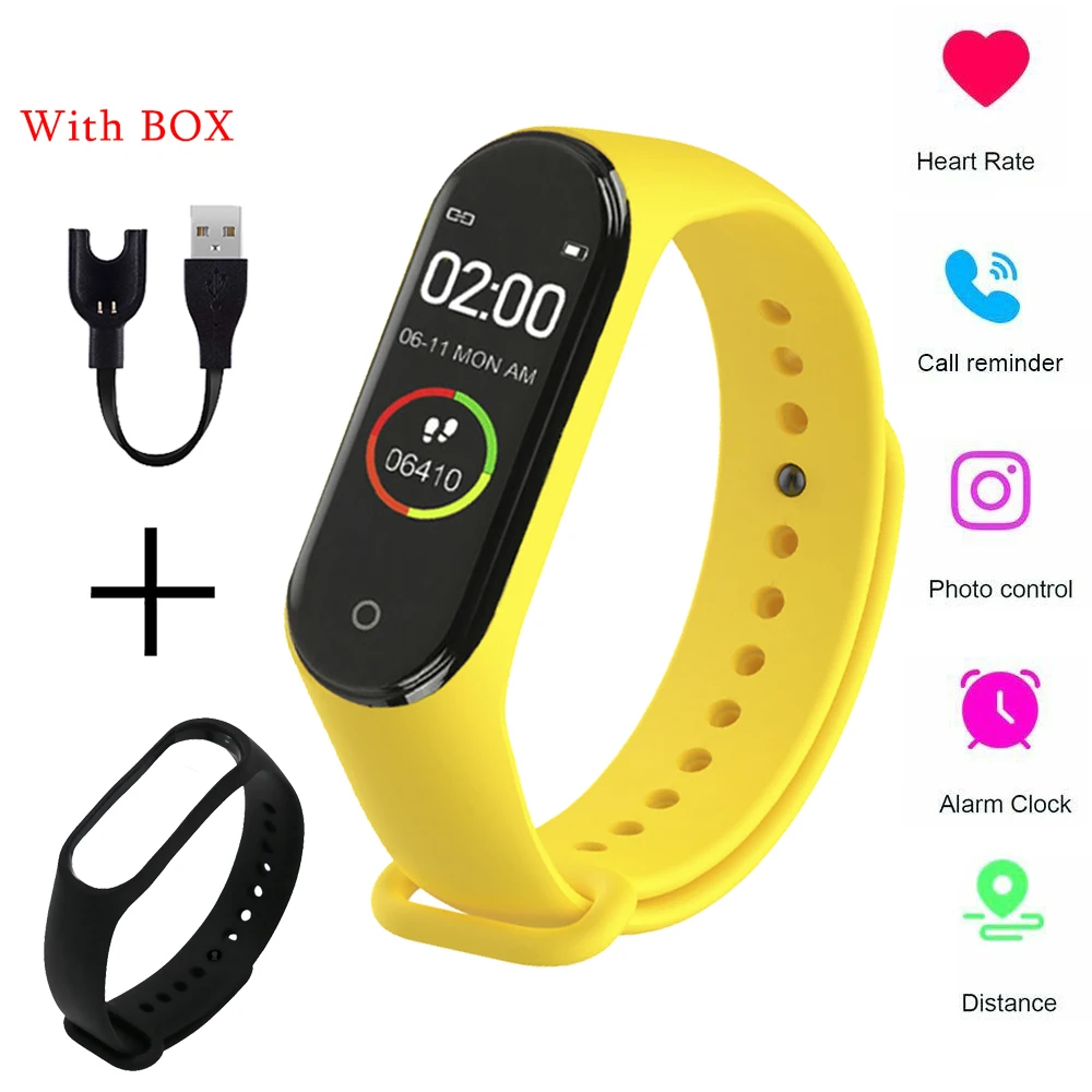 

M4 Sport Tracker Smart Digital Watch with Pedometer Calorie Counter Waterproof Running Fitness Bracelet for IOS Android Phone