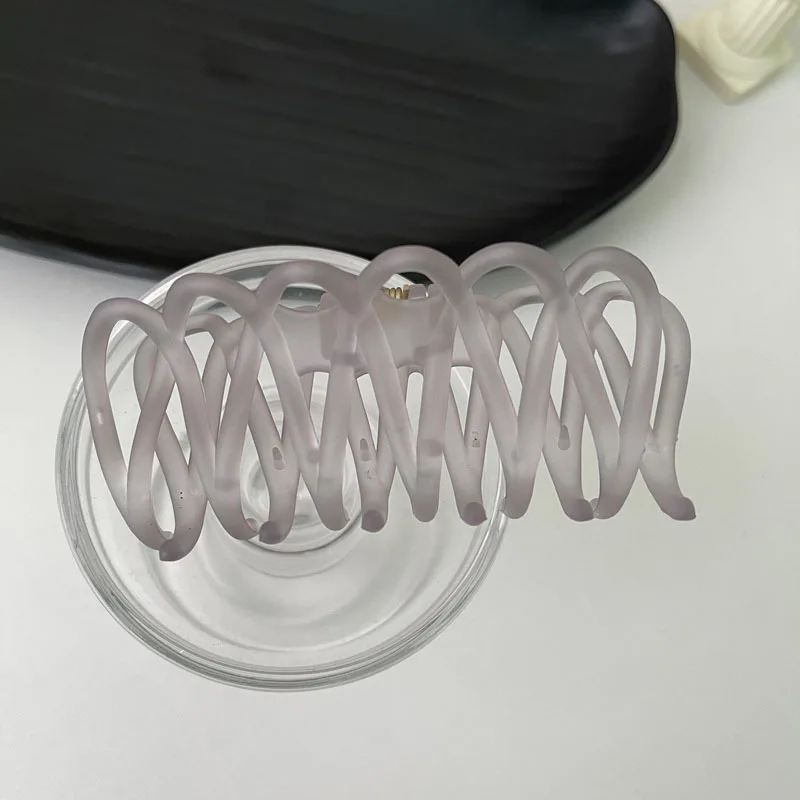 

Elegant Women Large Hair Claws Crab Hair Clips Rectangle Acrylic Resin Acetate Solid Color Geometric Hairpins Hair Accessories