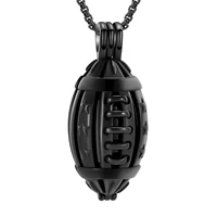 sport memorial pendant most popular stainless steel american football cremation jewelry for ashes of loved one keepsake necklace
