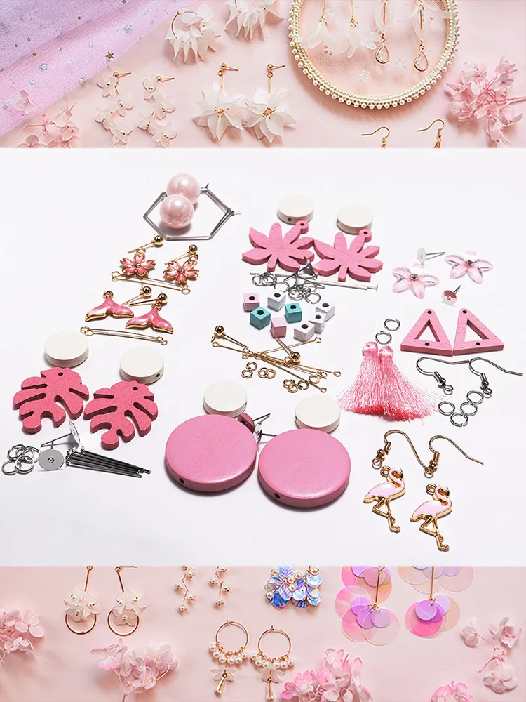 Набор в форме розового листа милые серьги капель xylon сделай сам ювелирная посылка