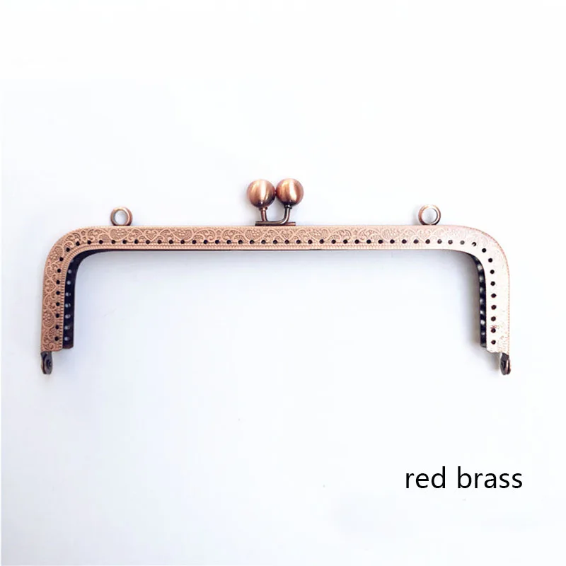 10Pcs 20cm Square Metal Purse Frame Handle for Clutch Bag Handbag Accessories 8inch Kiss Clasp Lock Antique Bronze Brass Silver