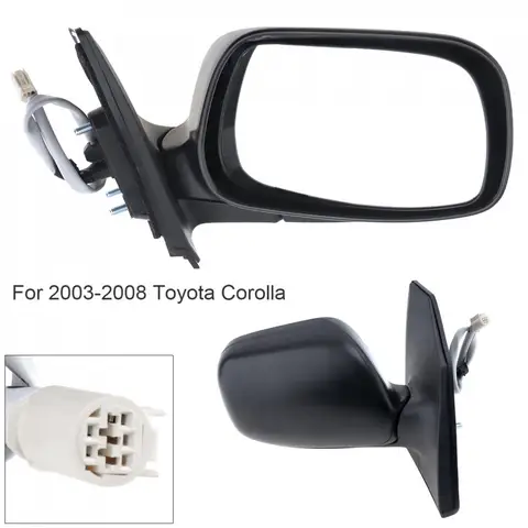 Не складывающееся 1 шт. автомобильное правое боковое зеркало Авто правая рука RH зеркало для 2003-2008 Toyota Corolla CE/LE/S/Sport/XRS седан 4-дверь
