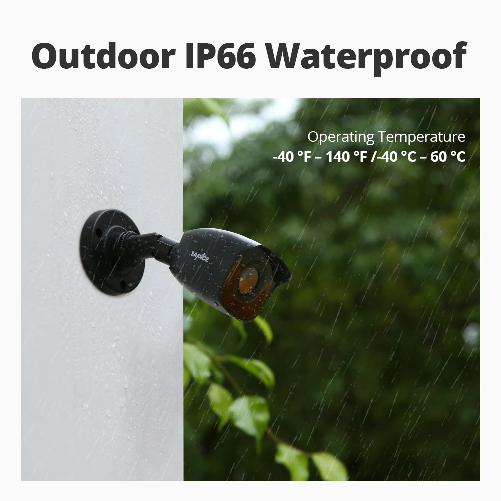 

SANNCE 10"1 LCD Monitor 5in1 4CH DVR with 4PCS 1080P CCTV IP66 Waterproof Indoor Outdoor Security Bullet Camera System