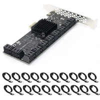 pcie sata card 20 ports with 20 sata cables 6 gbps 1x sata 3 0 pcie cardsupport 20 sata 3 0 devices 1x chia mining pci express