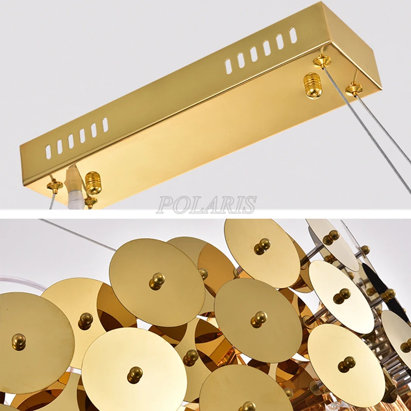 Современная хрустальная люстра с призмой Овальный подвесной светильник из