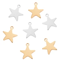 50pcslot stainless steel blank tags tiny star charms pendant diy for necklace bracelet jewelry making accessories