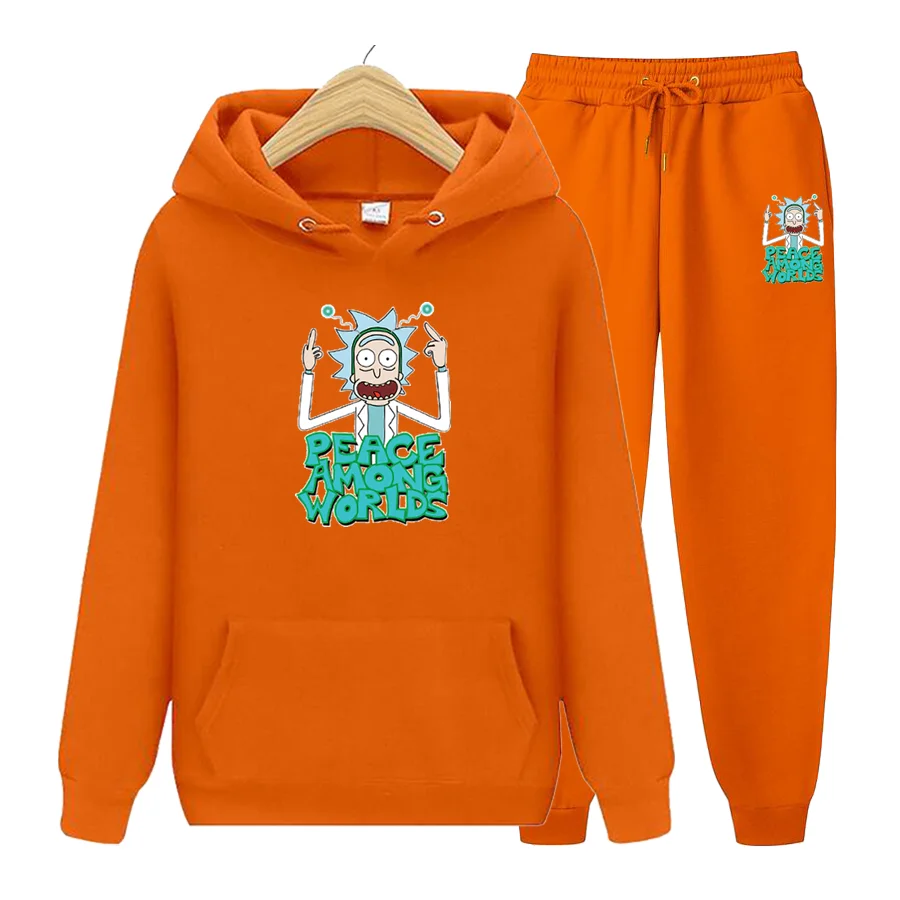 

CHAIYAO Fall/Winter Men's Hoodies Set Pullover + Pants 2 Pieces Of Warm Sportswear Jiu-Jitsu Men's Casual Hip Hop Sportswear