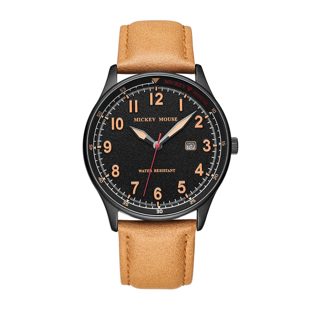 Детские кварцевые наручные часы Disney водонепроницаемые с автоматической датой