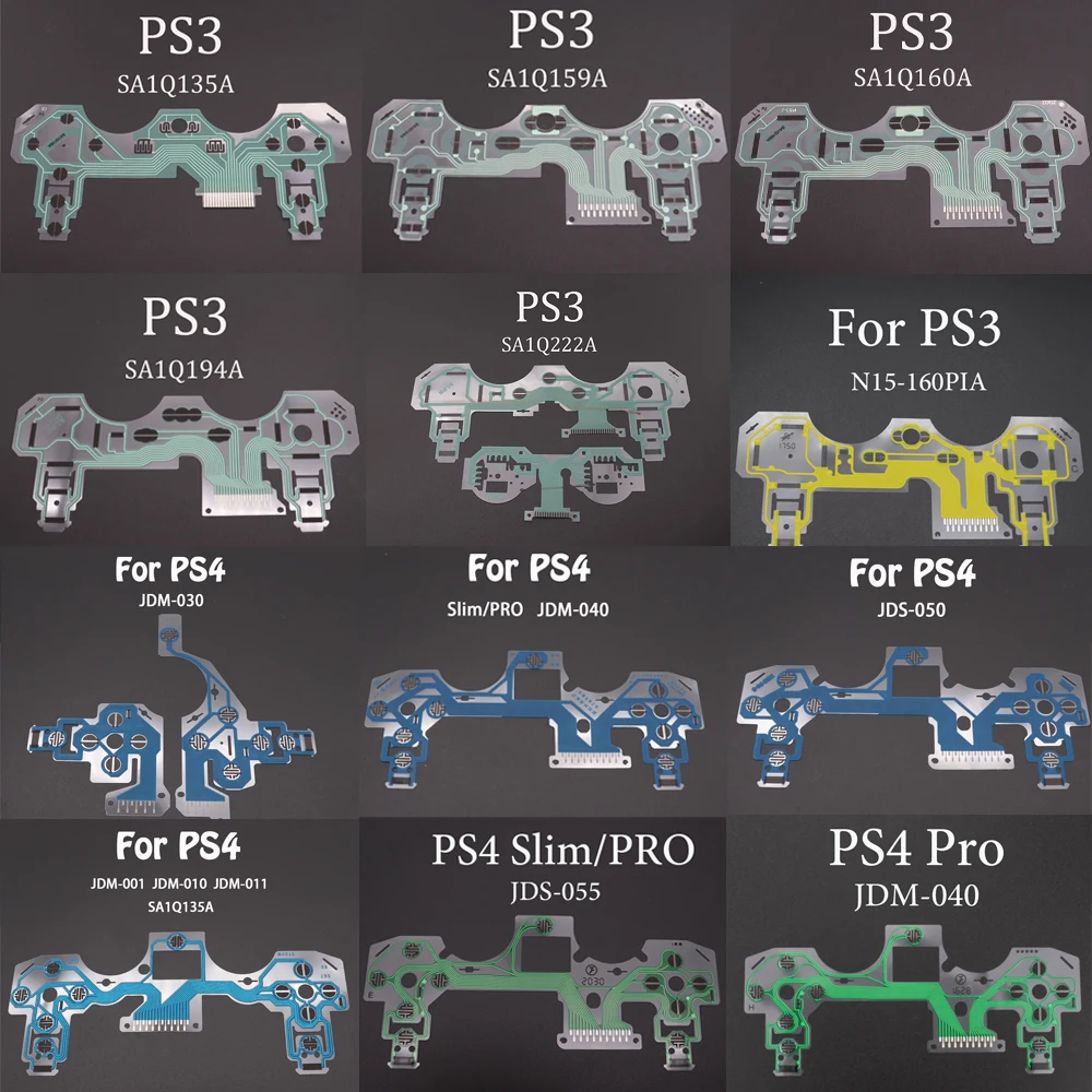 Кнопки ленточная печатная плата для PS2 PS3 Dualshock PS4 Pro Slim JDM 030 040 проводящая пленка