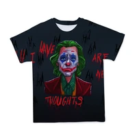 2021 summer new hot sale 3dt shirt male black clown fashion comfortable print clothes funny clown short sleeved t shirt oversize