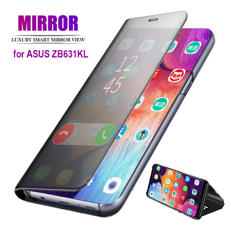 OLOEY флип зеркальный Прозрачный чехол для телефона Asus Zenfone Max Pro M2 противоударный Pc