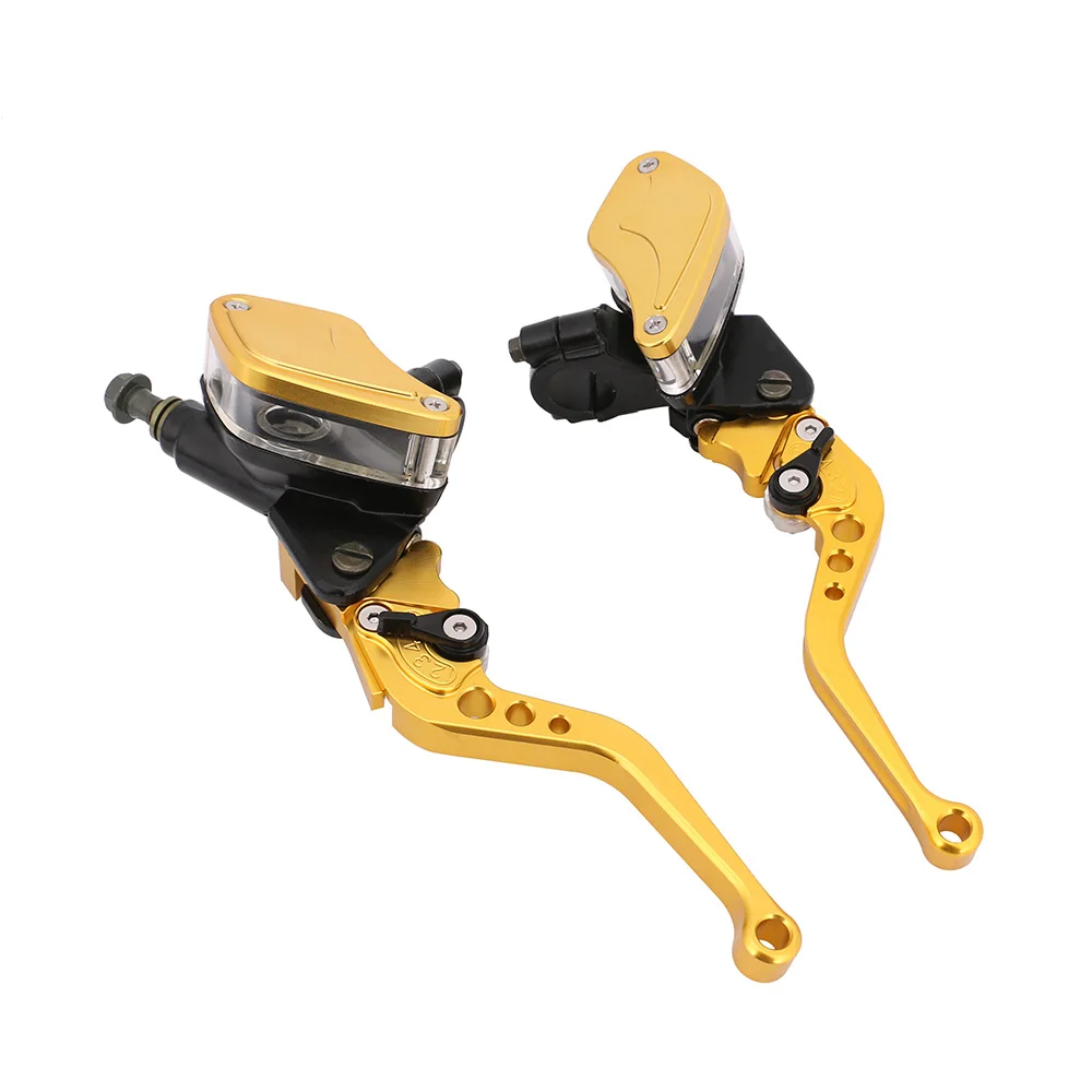 GOLD 50CC-300CC мотоцикл тормозной алюминиевый 7/" 22 мм мотоцикл тормозной цилиндр тормозной гидравлический рычаг для - Цвет: GOLD