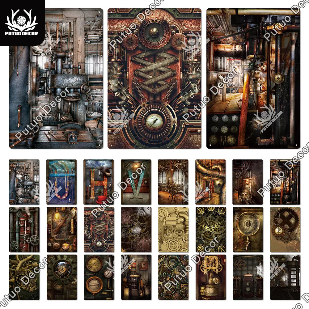 Декор Putuo винтажные металлические постеры с паровыми дырочками ретро жестяные