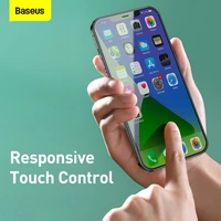 baseus 2pcs screen protector for iphone 12 pro max 0 15mm0 3mm full coverage glass film transparent tempered glass film